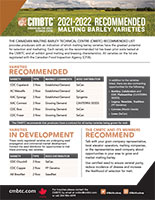 Recommended Malting Barley Varieties 2021-2022