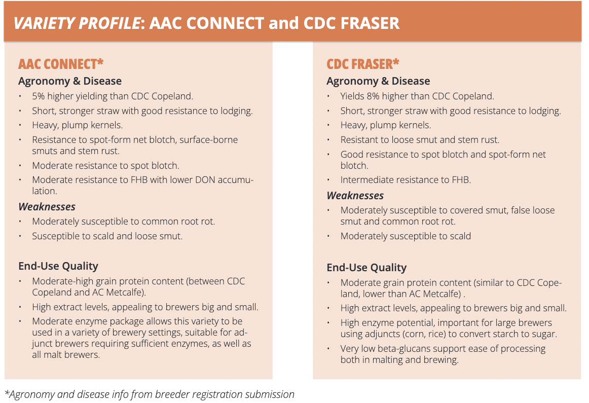 variety profile: aac connect and cdc fraser